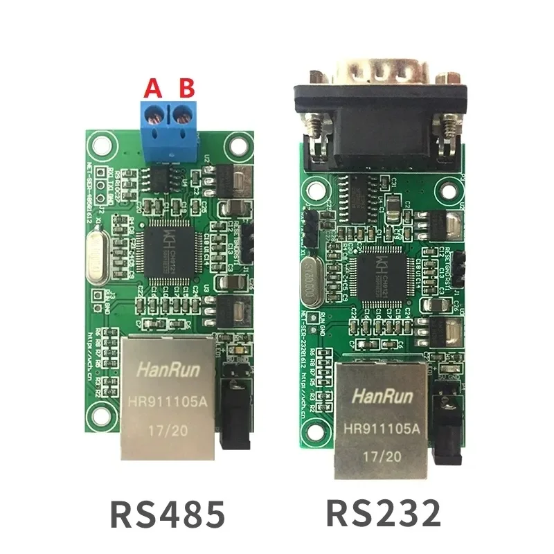 CH9121 Ethernet to RS485 RS232 Serial port transparent transmission module Support 10/100M, MDIX Line Auto-switching