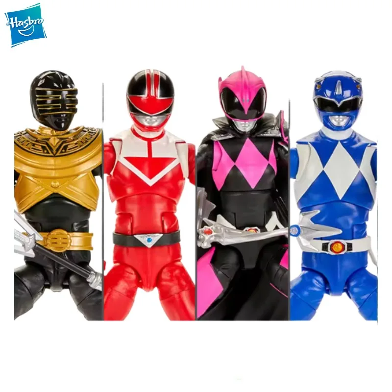 Nuevo Original Hasbro Power Rangers Figura de Acción Amarillo Azul Polvo Rojo Modelo de Juguete