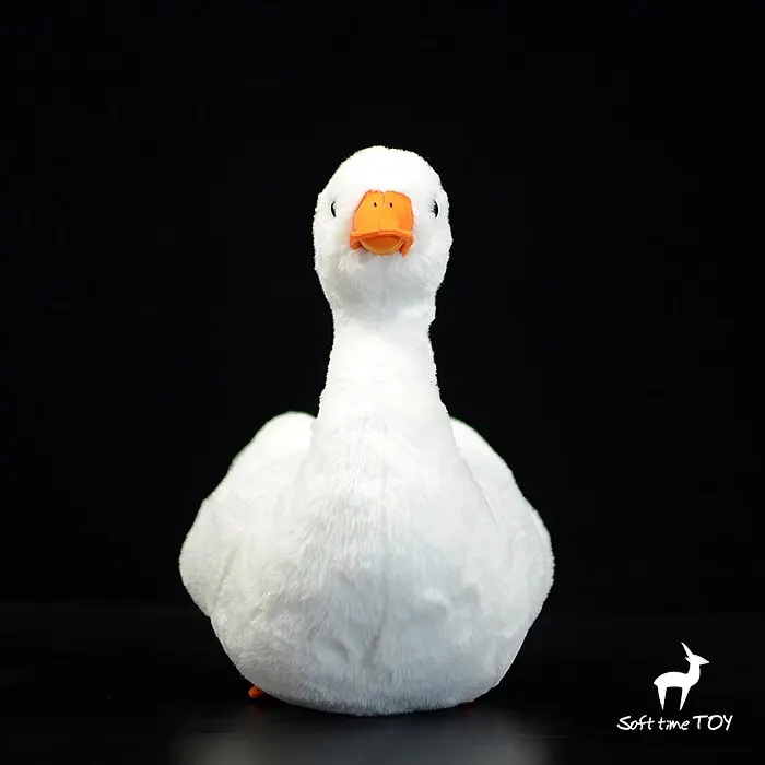 Simulated Cole Duck Ornamental Decorations Miniature Models, White Duck Stuffed Animal Gift