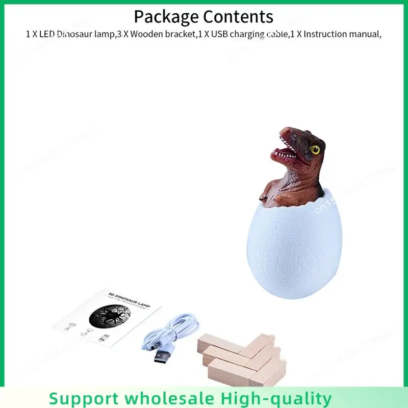 

ABSF 3D Night Light Velociraptor Egg Desk Lamp 3 Color Touch Cartoon Table Lamps Home Decor For Kid Birthday Gift Durable