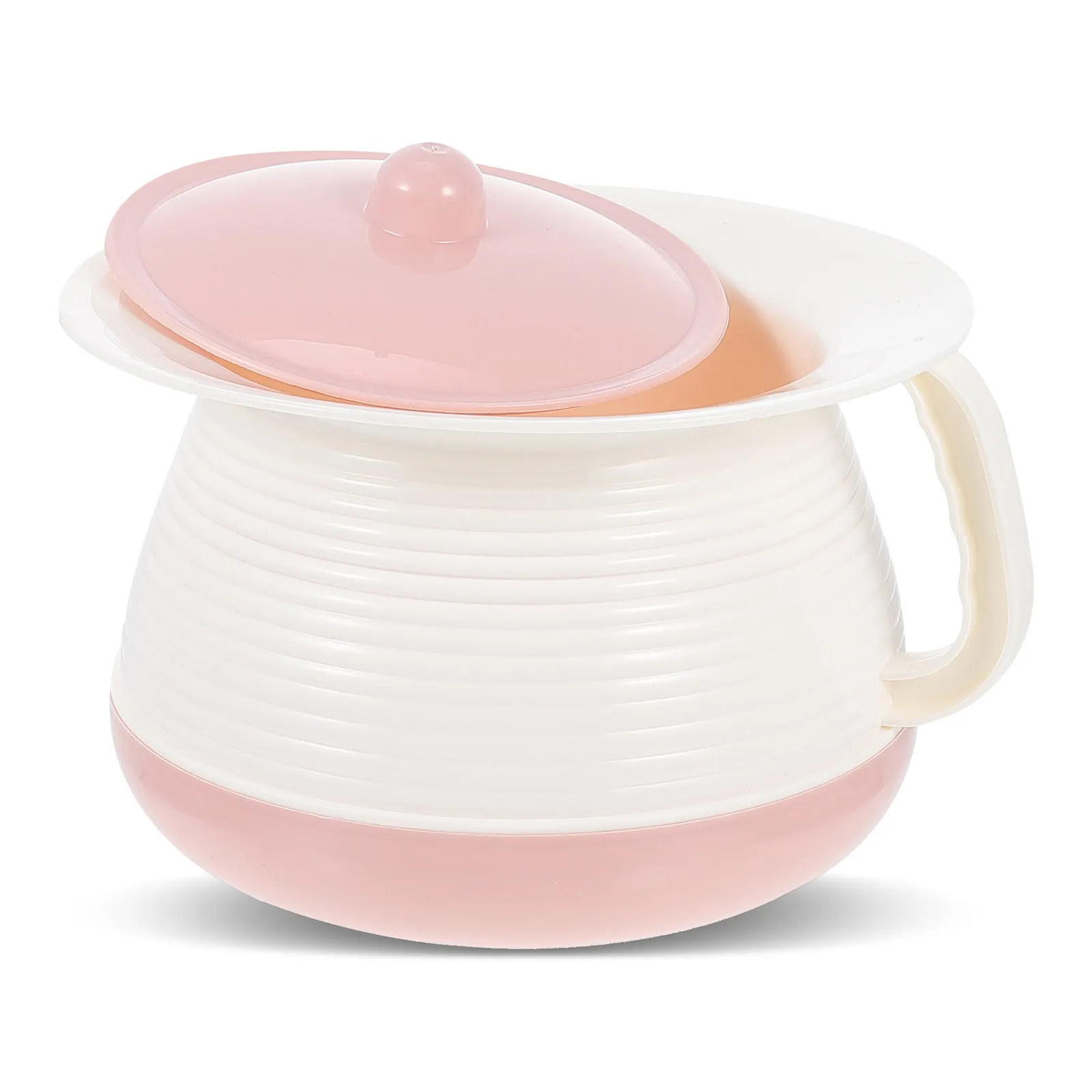 

Chamber Pot with Lid Portable Plastic Spittoon for Night Use Emergency Toilet Pee Bottle Potty Bucket Commode Bed Support
