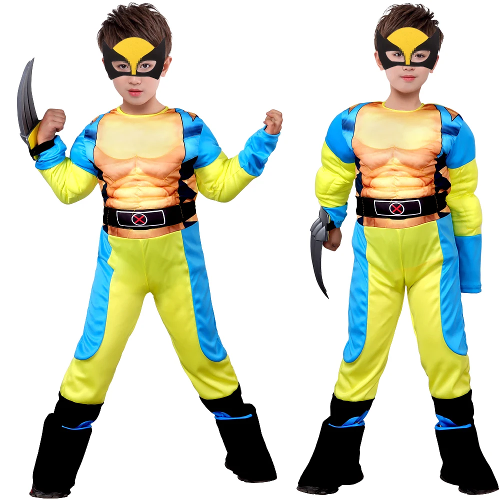 

Movie Wolverine Style Jumpsuit Superhero Role-playing Costume School Performance Costume Halloween Party Props