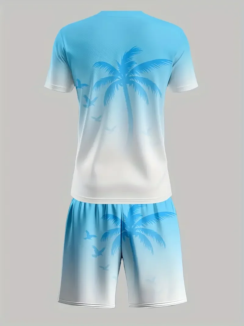 

Summer chic 2025 Casual and Comfortable T-shirt 3D Printed T-shirt Set Leisure Party Attire Hip Hop Street Style