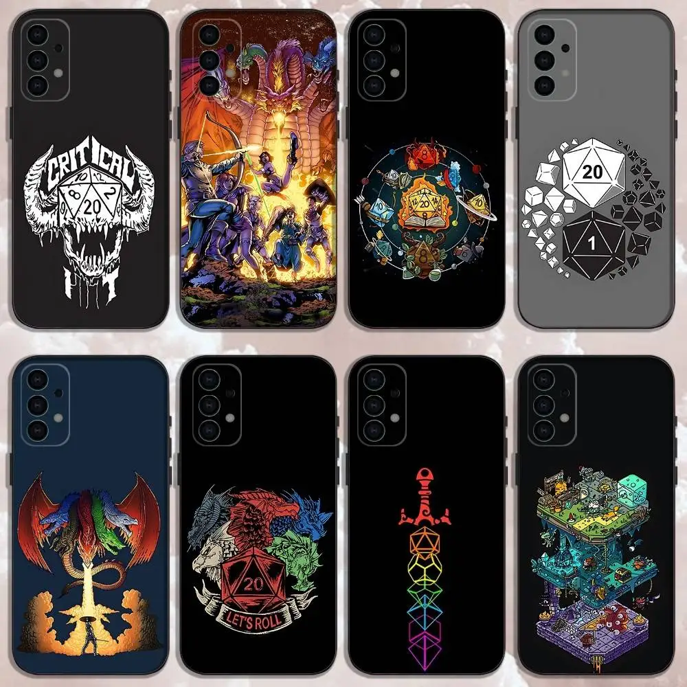 

Game D-Dungeons D-Dragons D-DND Phone Case For Samsung S25,S24,S21,S22,S23,S30,Ultra,S20,Plus,Fe,Lite,Note,10,9,5G Black Cover