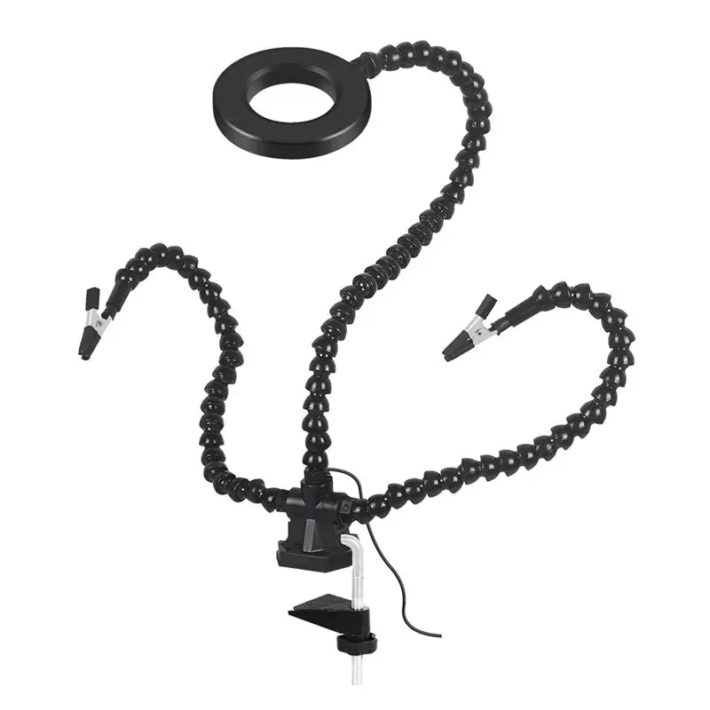 

A04G-Flexible Third Welding Station Soldering Helping Hand Desk Clamp PCB Holder LED Lamp Lighting Welding Tools
