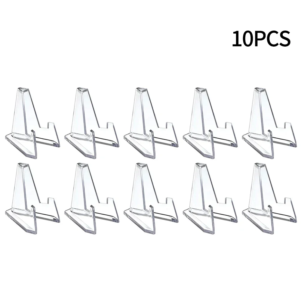 10pcs Acrylic Display Rack Commemorative Coin Capsule Display Stand Holders Transparent Triangle Display Stand Home Decor