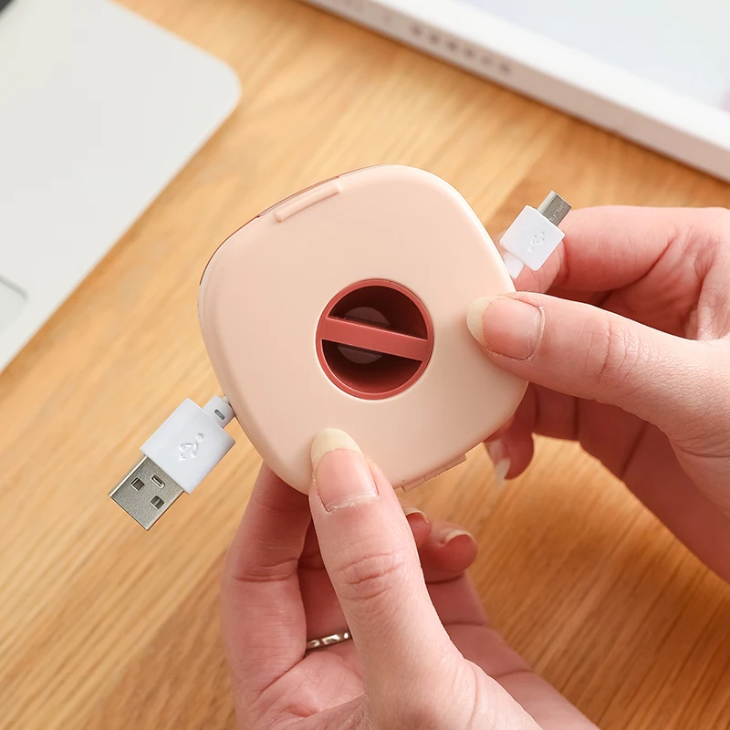 Multifunctional Cable Organizer Rotating Cable Winder Box Plastic Portable Wire Storage Case Phone Holder Earphone Cord Storage