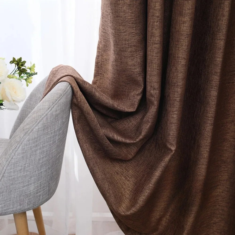 

Затеняющие шторы в скандинавском стиле для гостиной, спальни, витые конопли с цветочным принтом, огнестойкая ткань, школьные и офисные инженерные шторы