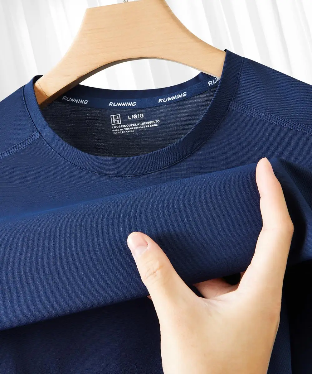 Customized LOGO Shirt Men Summer Men's Shorts Sleeve Color Business Luxury Men Tee Shirt Print LOGO LS-6677