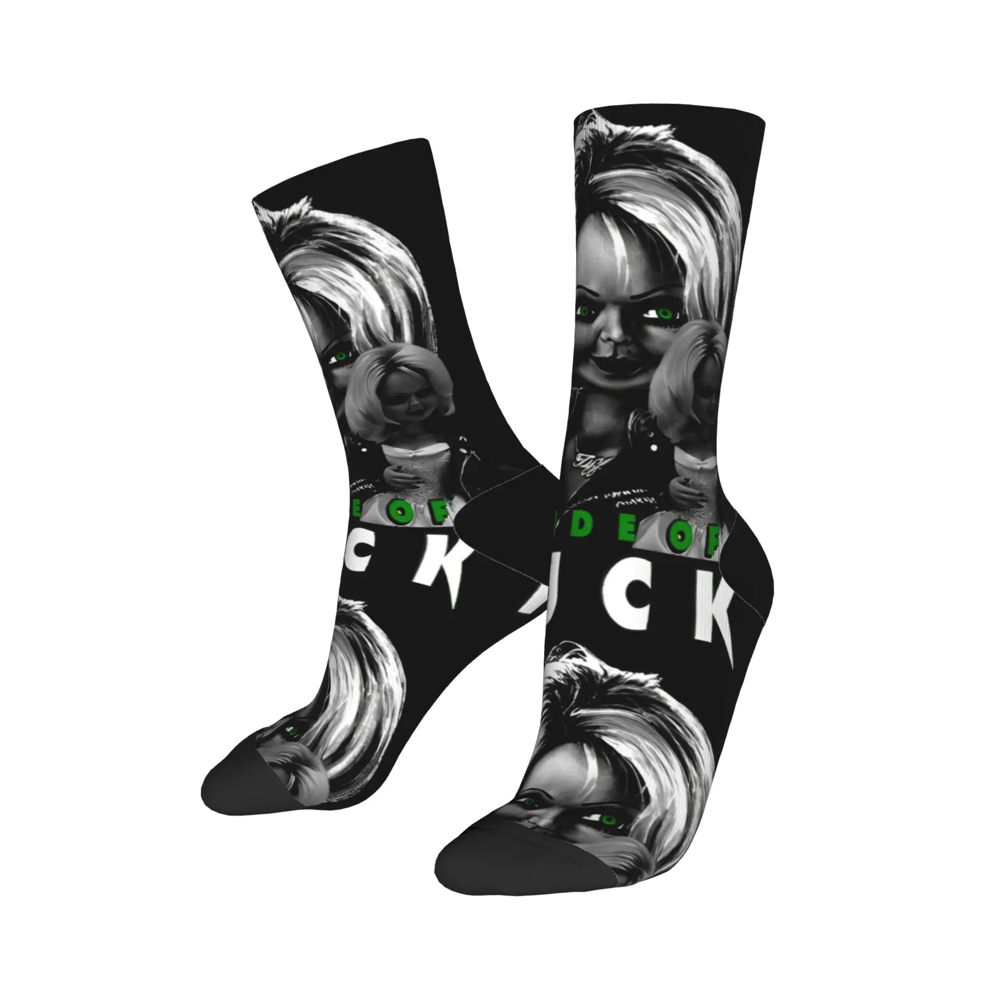 Fashion Men's Socks Harajuku Deadly Green Eyes Bride Of Chucky Sock Polyester  Sport Women Socks Spring Summer Autumn Winter