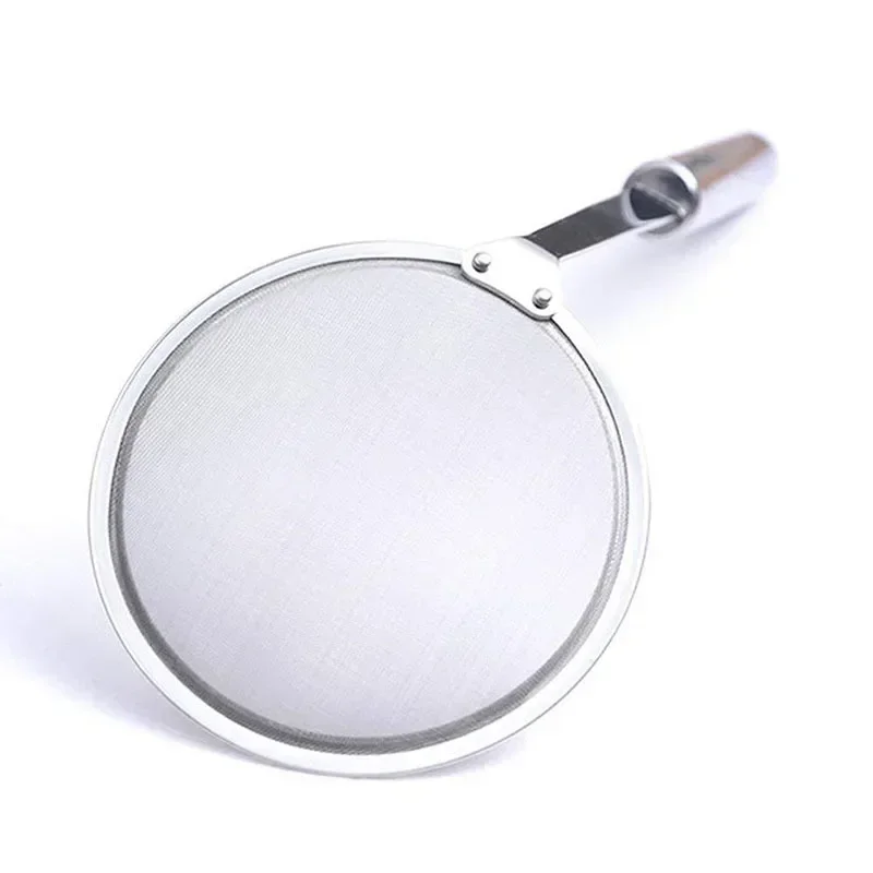 10/12cm Multi-functional Filter Spoon 304 Stainless Steel Oil Spill Spoon Filter Colander Kitchen Oil-Frying Flour Mesh Sieve view 3