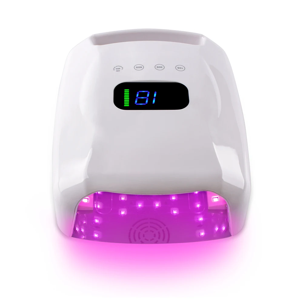 Secador de esmalte em gel de alta qualidade, alta potência, 96w, sem fio, recarregável, uv, led, mini lâmpada para unhas