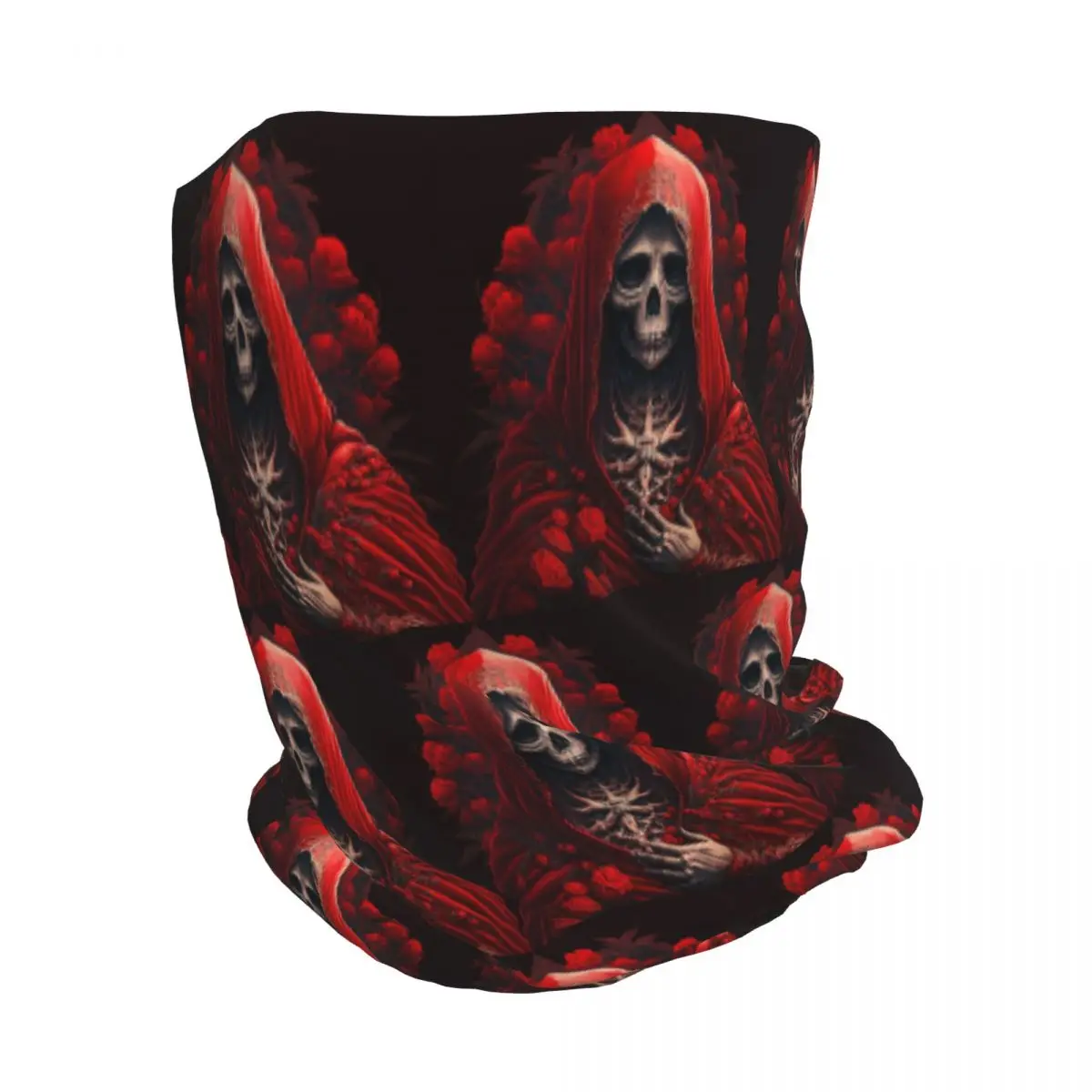 Santa Muerte Saint Death Goth Mexican Muertos Skull Bandana Neck Gaiter Wrap Scarf Balaclava Beanies Hat for Men Women Adult