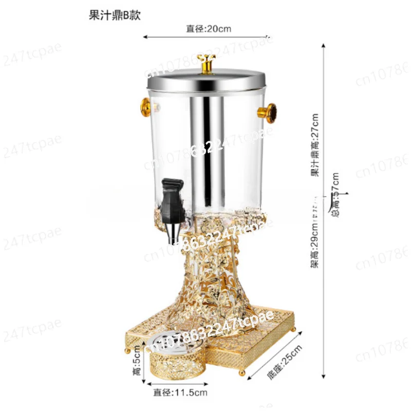 Hotel Buffet Juice Bucket Milk Tea Bucket with Faucet Coffee Soymilk Machine Beverage Ding Transparent