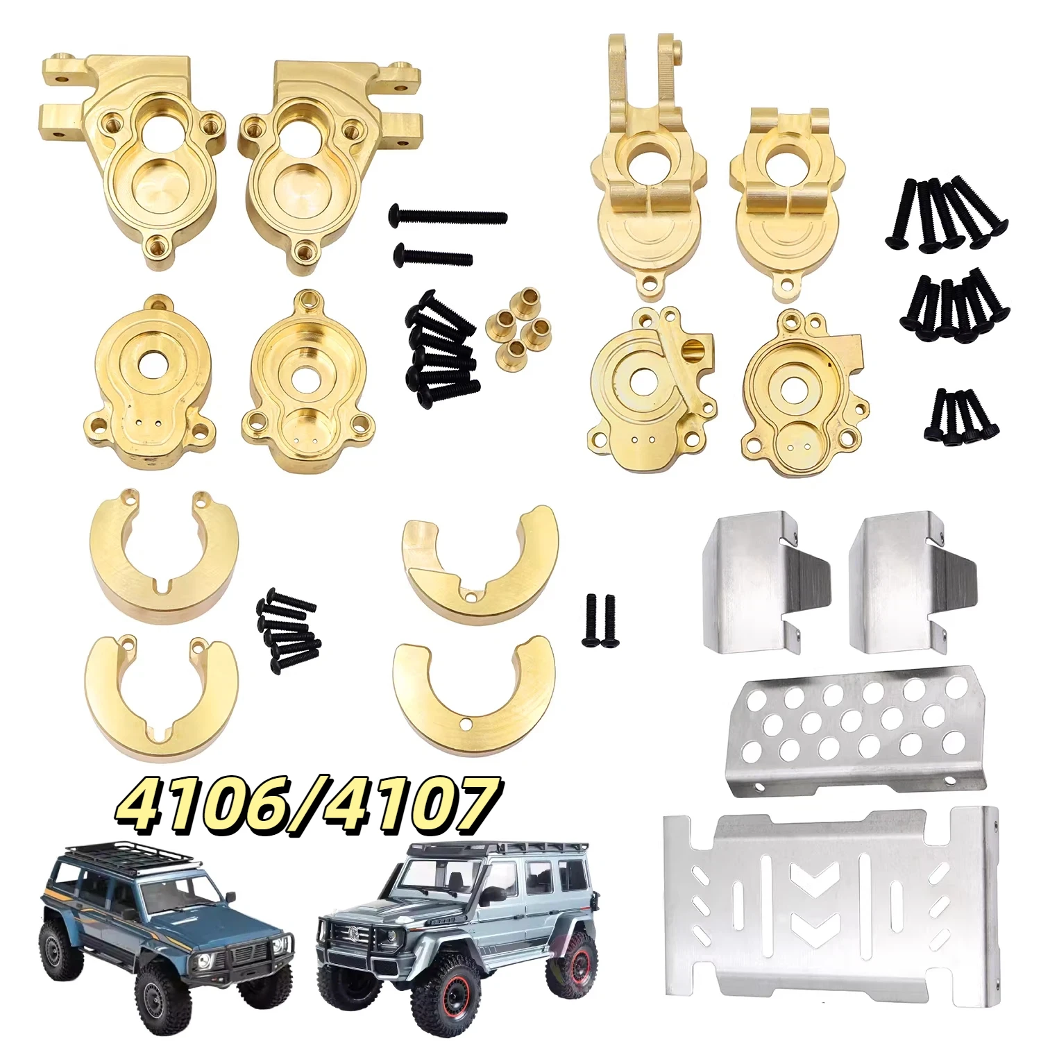 

YK Brass Steering Cup C Hub Rear Axle Counterweight Chassis Armor For 1 10 Yk4106 Yk4107 Rc Remote Crawler Car Upgrade Parts