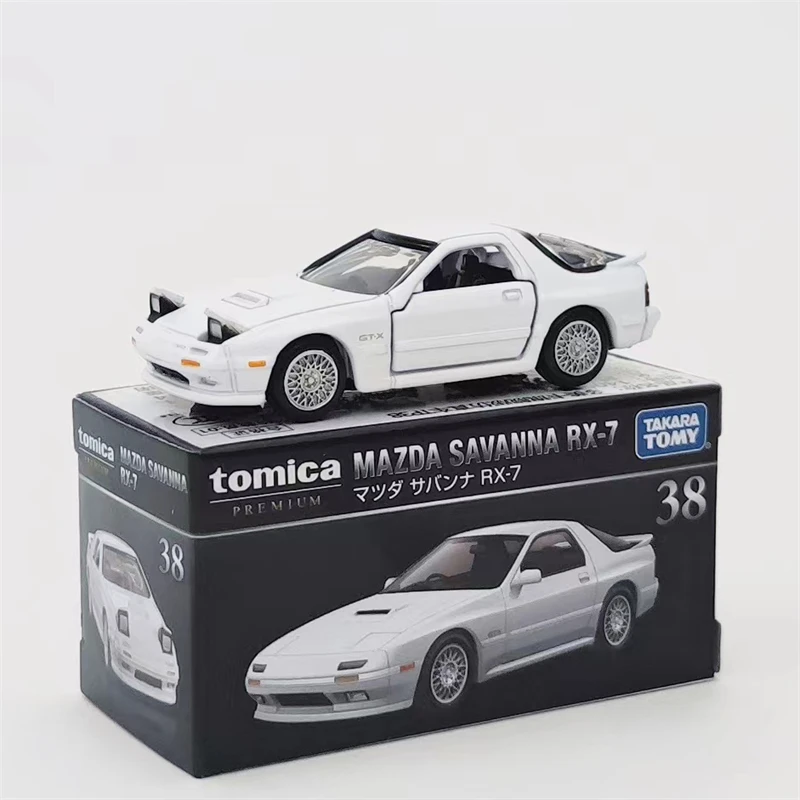 TAKARA TOMY alliage simulation voiture modèle phare TP29 Mazda RX-7 collection ornements, jouets pour garçons, cadeaux de vacances pour enfants