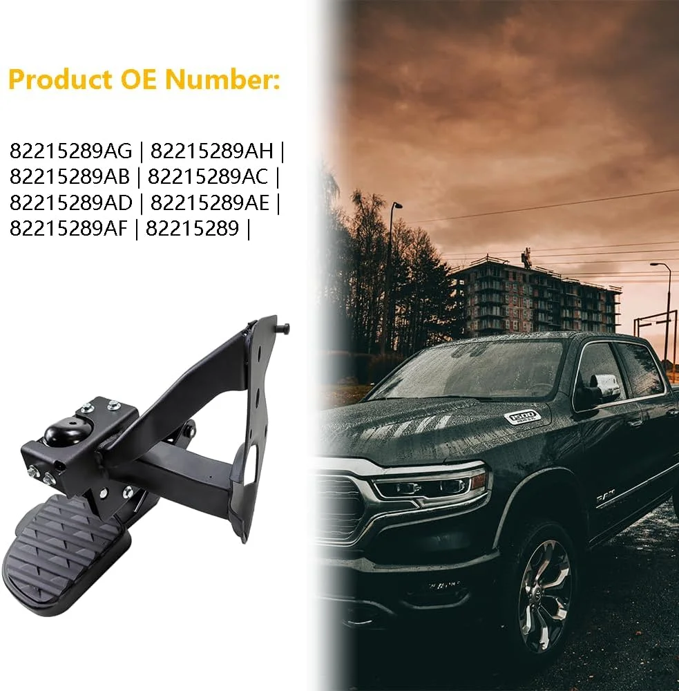 Heckklappen-Trittstufe, einziehbare Heckklappen-Trittstufe, kompatibel mit Dodge RAM 1500 DT 2019-2022, ersetzt 82215289AF 82215289AG – Detail 1
