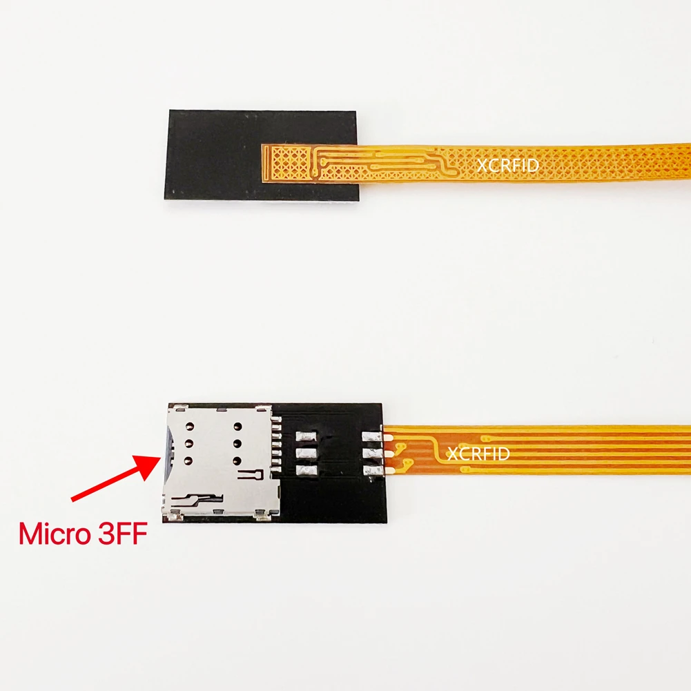 Micro 3FF SIM Slot Ekstensi Self Pop-Up Converter Kabel FPC 25Cm Ke 2FF SIM Standar 3FF 4FF Nano Garis Konversi