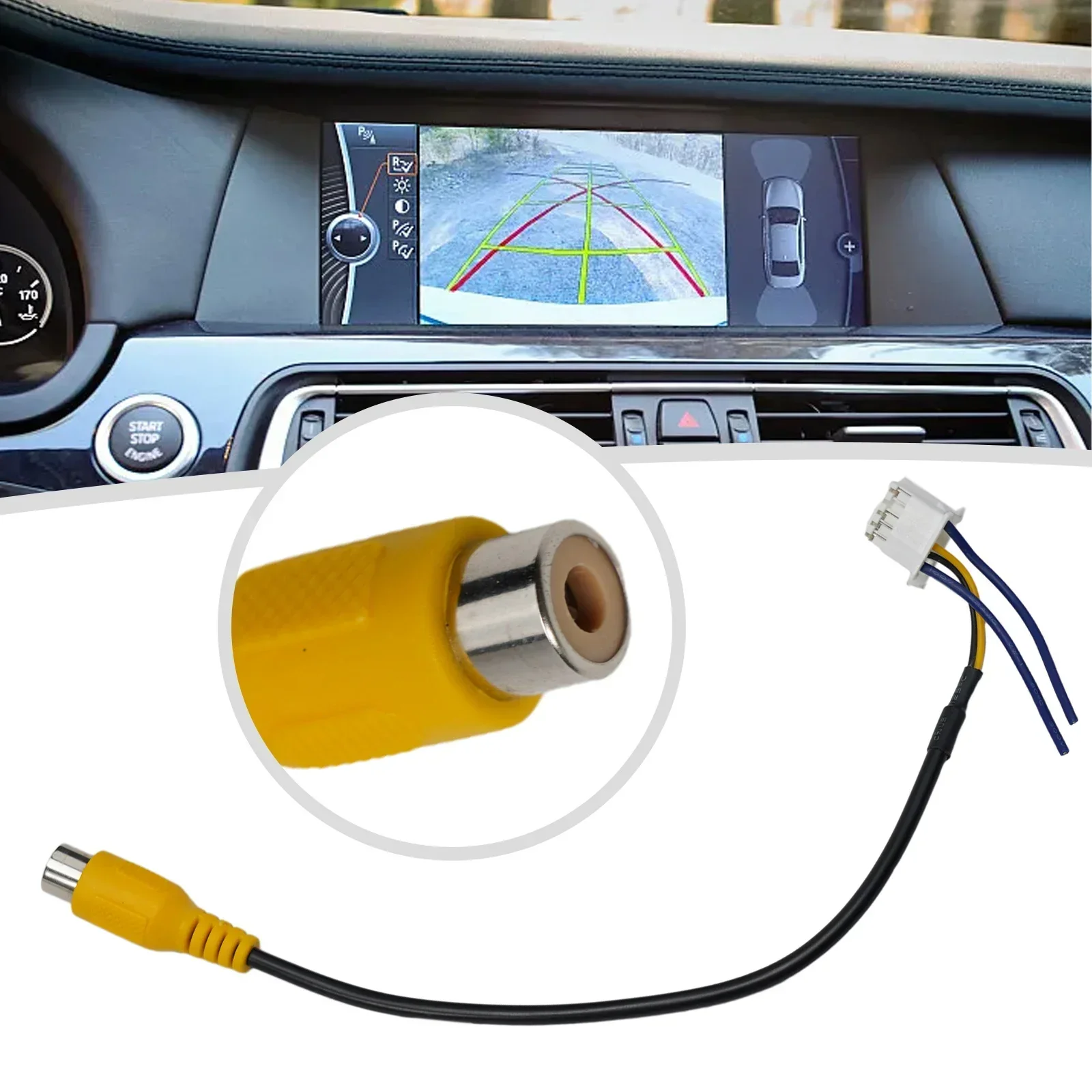 

Manual Measurement 10 Pin Camera Adapter Backup Camera Cable ABS Material Anti-corrosion Direct Installation