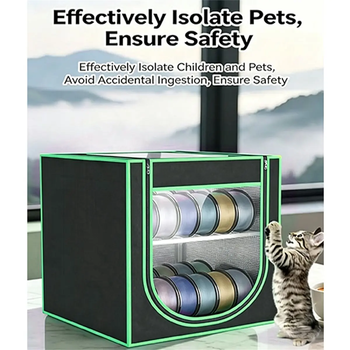 Pack of 12 Convenience Thread Storage Container Including Quick Pack Ending for Rapid Substance Retrieval