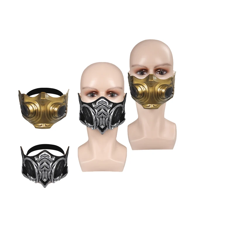 

Game Kombat Cosplay Props Sub-Zero Scorpion Mask Mortal Cos Latex Helmet Man Masquerade Halloween Party Costume Accessories