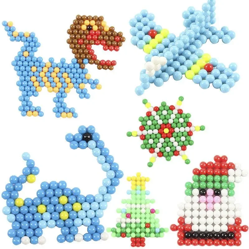 Water Magic Beads para crianças, modelo animal, hand making, 3DPuzzle, brinquedos educativos para crianças, meninos e meninas, DIY, 5mm, 24 cores, 3200pcs