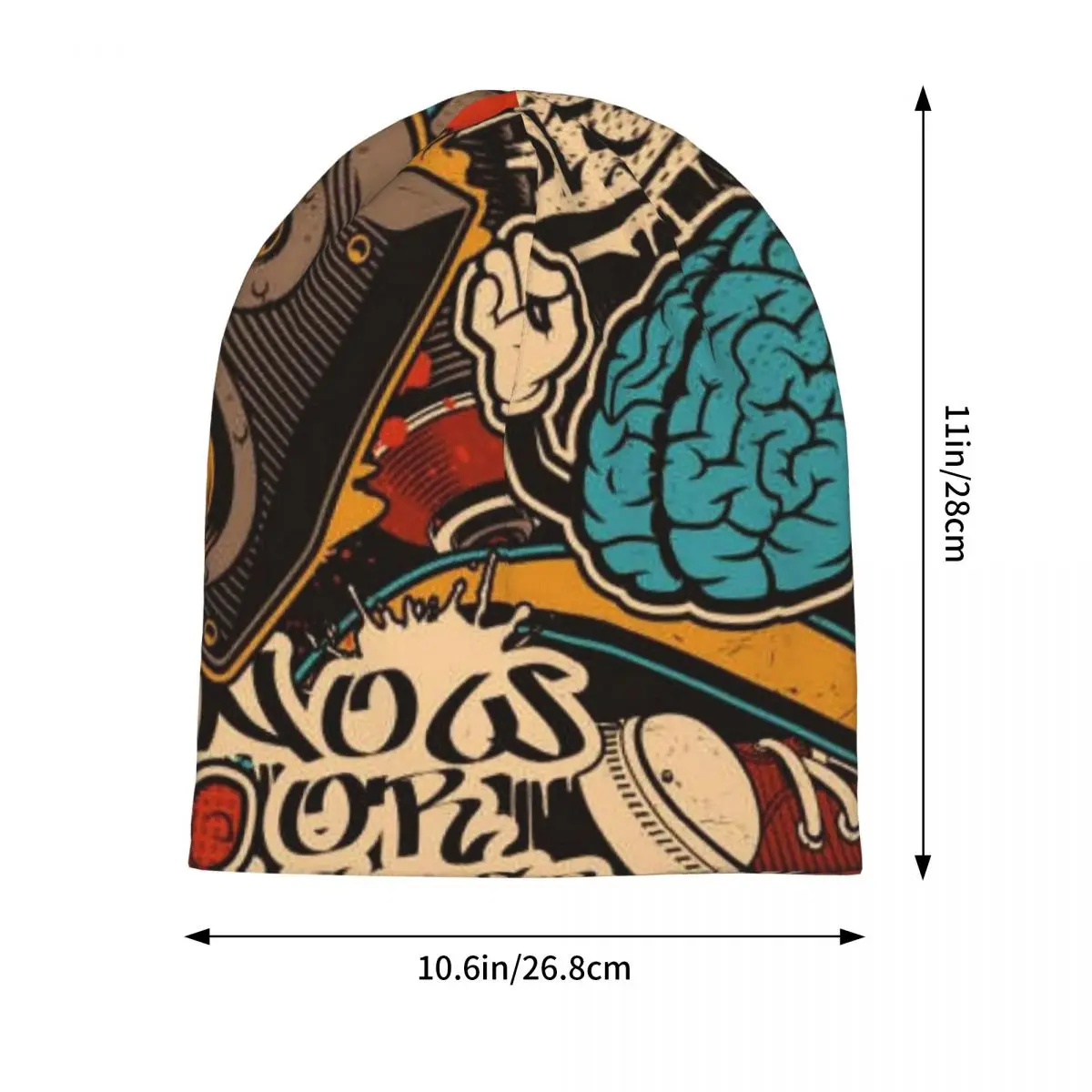 Urban Pattern Hip Hop Graffiti Street Art Adult Beanies Caps Knitted Bonnet Hat Warm Fashion Autumn Winter Outdoor Skullies Hats