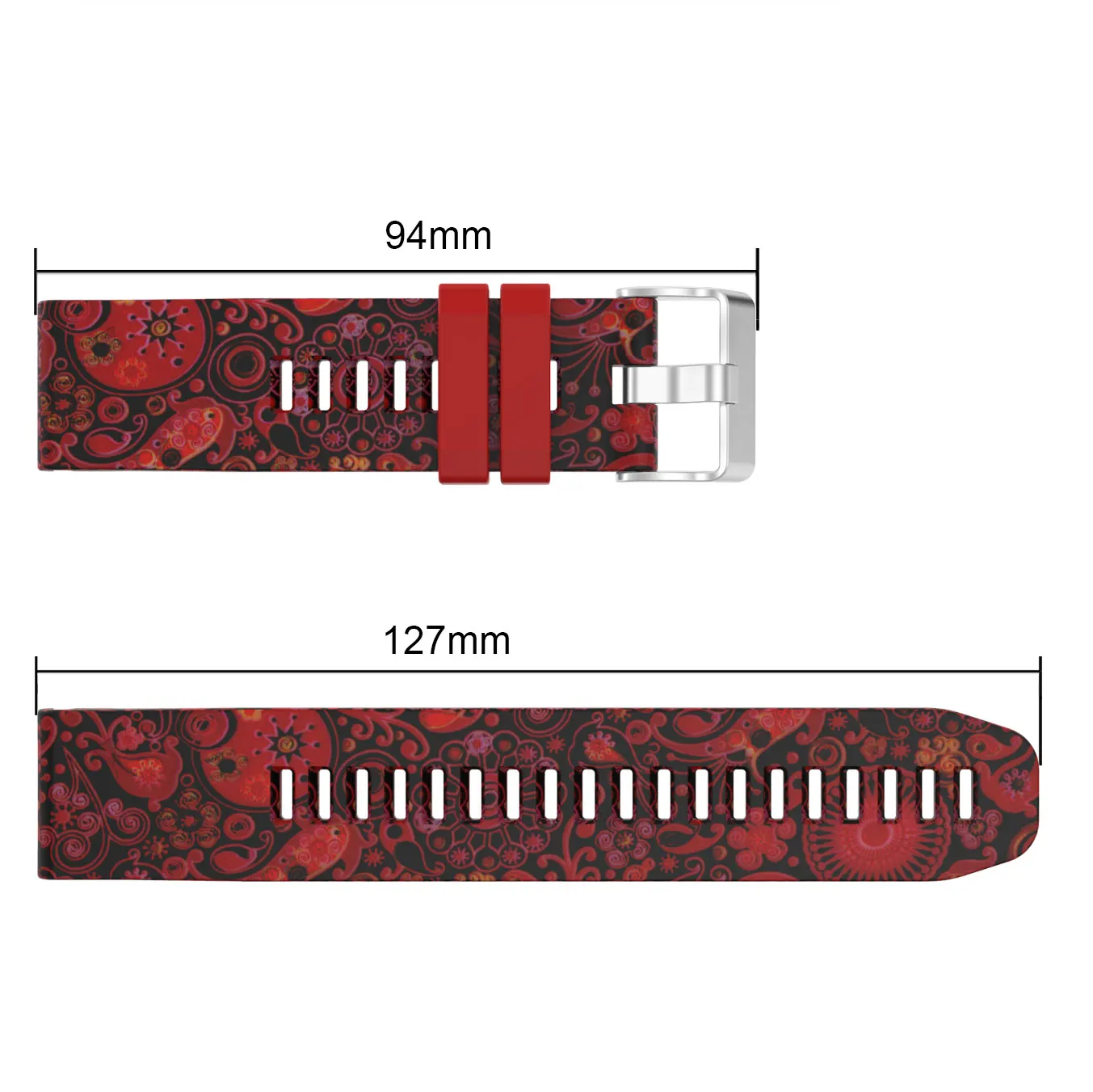 Dây Đeo Cho Garmin Fenix 5 47Mm Đồng Hồ Thông Minh Smartwatch Họa Tiết In Hình Dây Đeo Silicone Vòng Đeo Tay Garmin Fenix 5 In 46Mm 47mm Ban Nhạc Tiếp Liệu