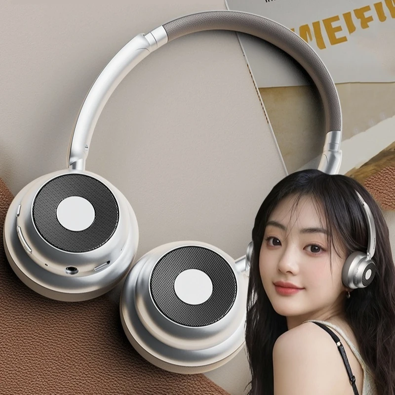 

Wireless Bluetooth Noise Cancelling Headphones With 3d Spatial Sound Effects High-Definition Calling Silver Fashion Suitable For