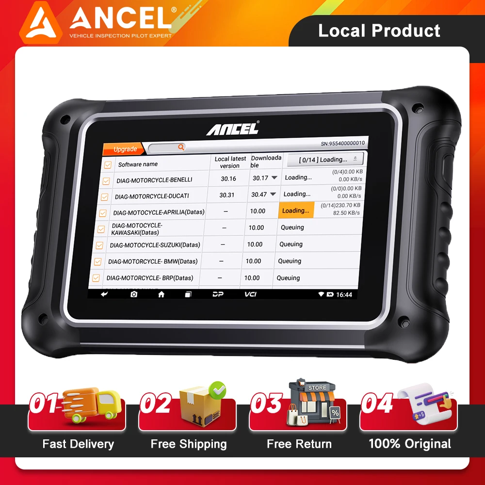 

ANCEL MT700 сканирование мотоцикла все системы для BMW/Ducati/Honda/Yamaha/Suzuki масло обслуживания ECU сброс ABS Bleeding OBD диагностический инструмент