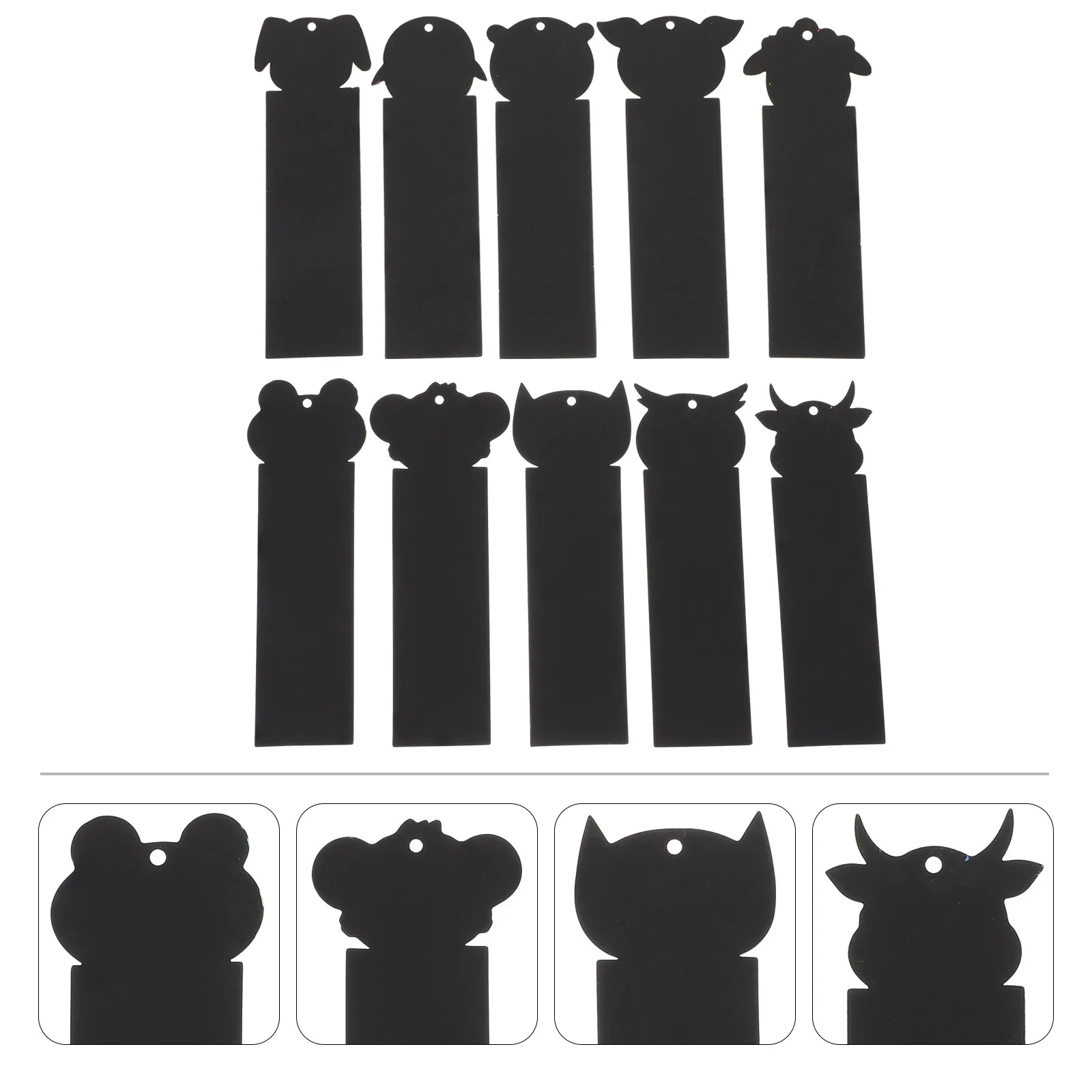 1 مجموعة الأطفال بطاقات الصفر الحيوانات موضوع DIY الإشارات المرجعية الحرفية مجموعة غرامة صنعة متعددة الأغراض قلادة هدية للأطفال التعلم #1