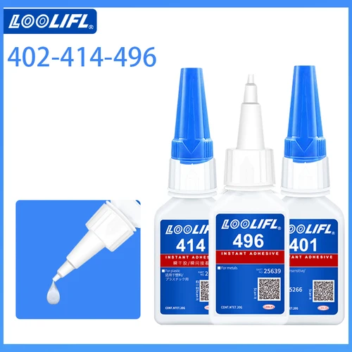 Imagen 2 del producto Superpegamento instantáneo 401, adhesivo Universal fuerte de secado rápido de alta resistencia para resina, cerámica, Metal, vidrio, plástico, madera, potente