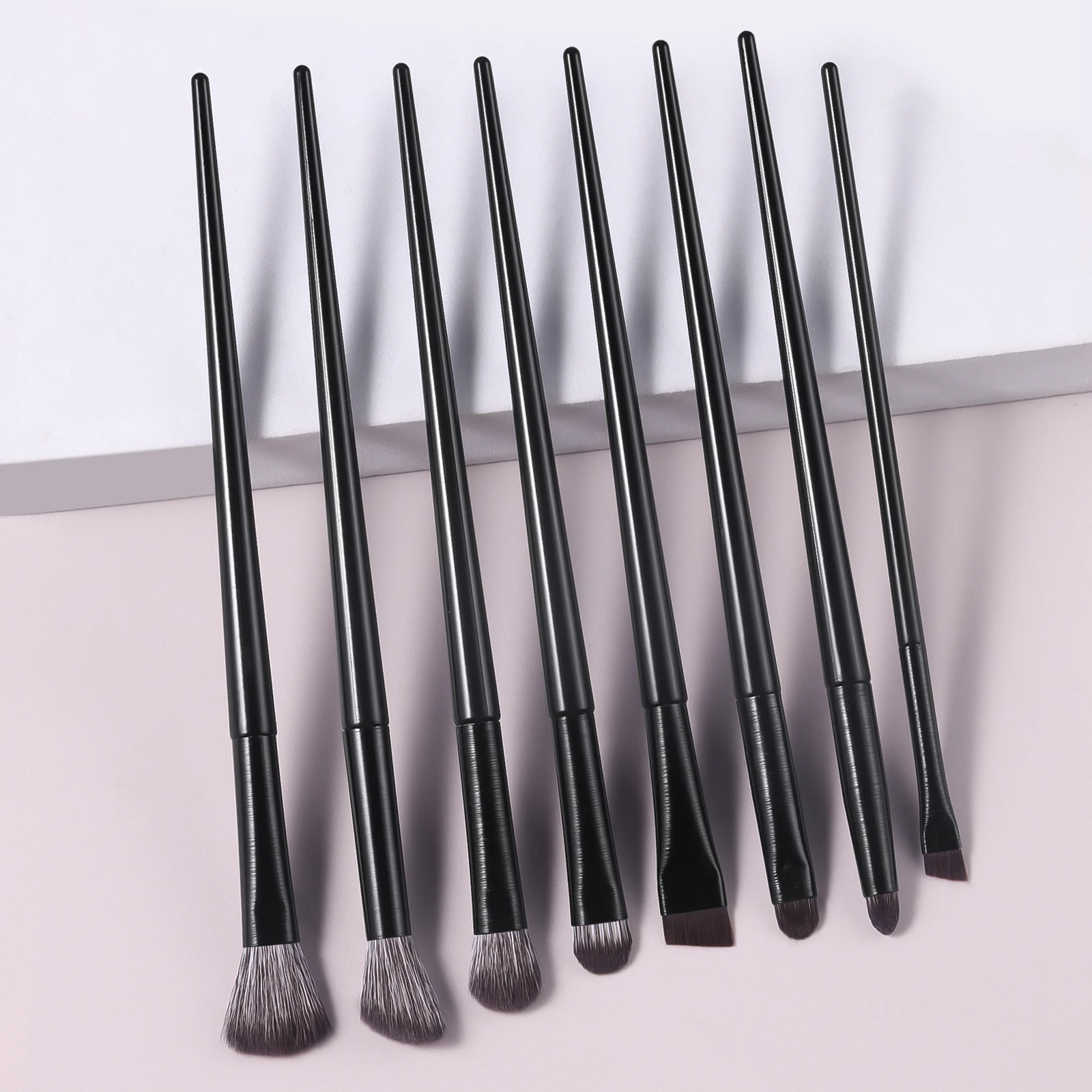 Eyeshadow Brushes,8pcs Wooden	Neutral Portable Multifunctional Makeup Brush Bag	For All Skin For Making Up Supply