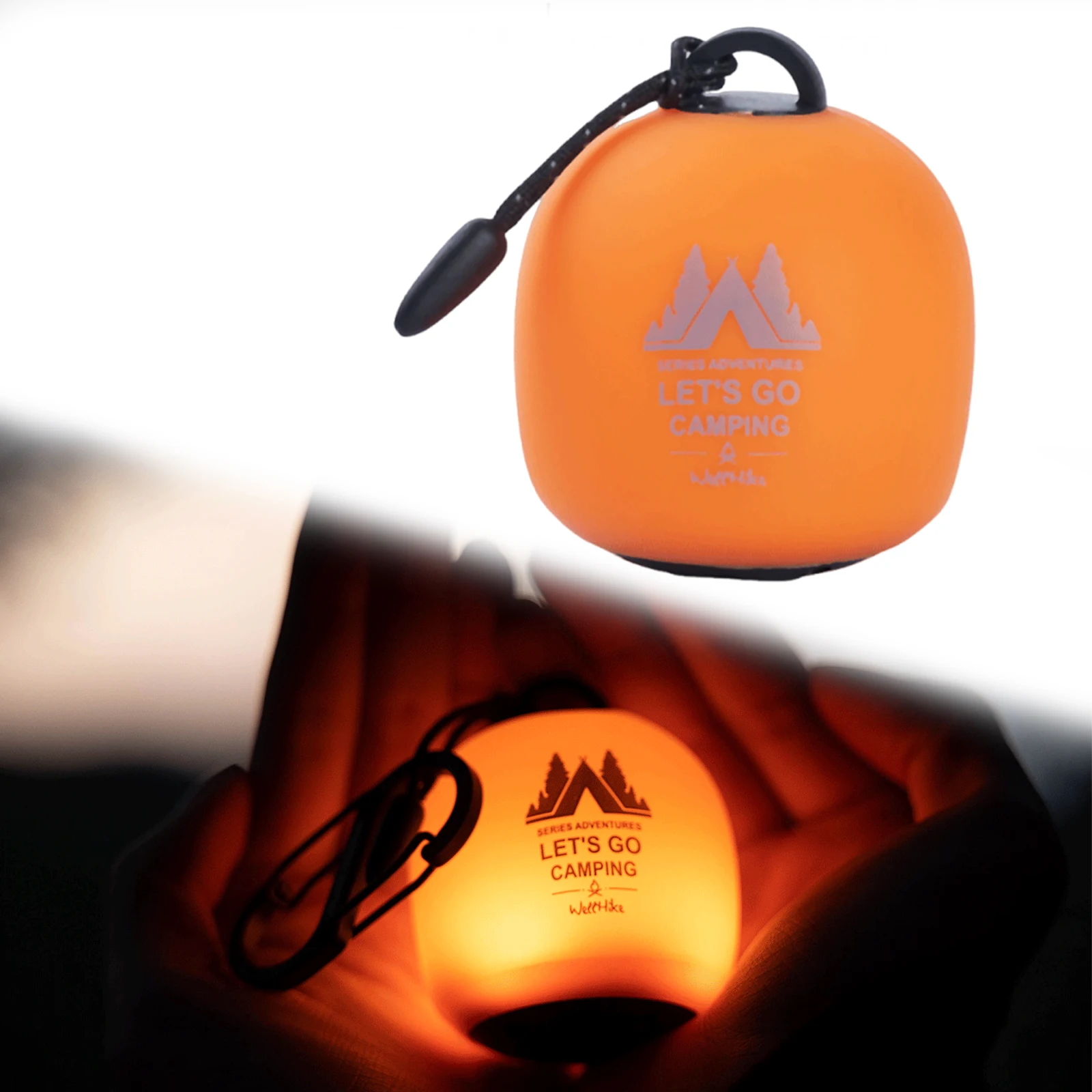 Soft Silicone Lamp Egg-Shaped Waterproof Portable Lantern 5 Modes Adjustable Rechargeable for Camping Hiking Road Trip Climbing