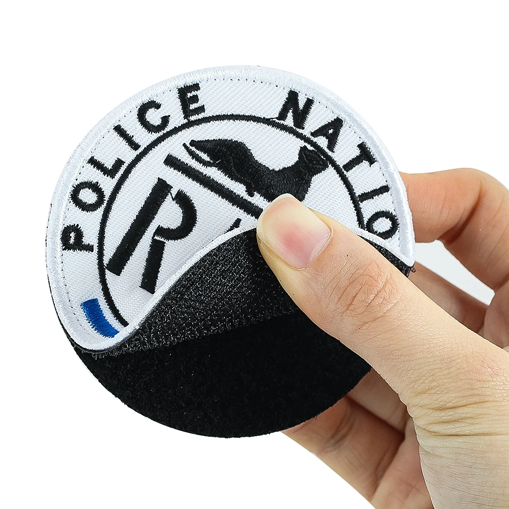 الشرطة الوطنية الفرنسية النخبة قوة RAID شعار المقتنيات العسكرية التطريز على ظهره شارة ملصقات الزخرفية #3