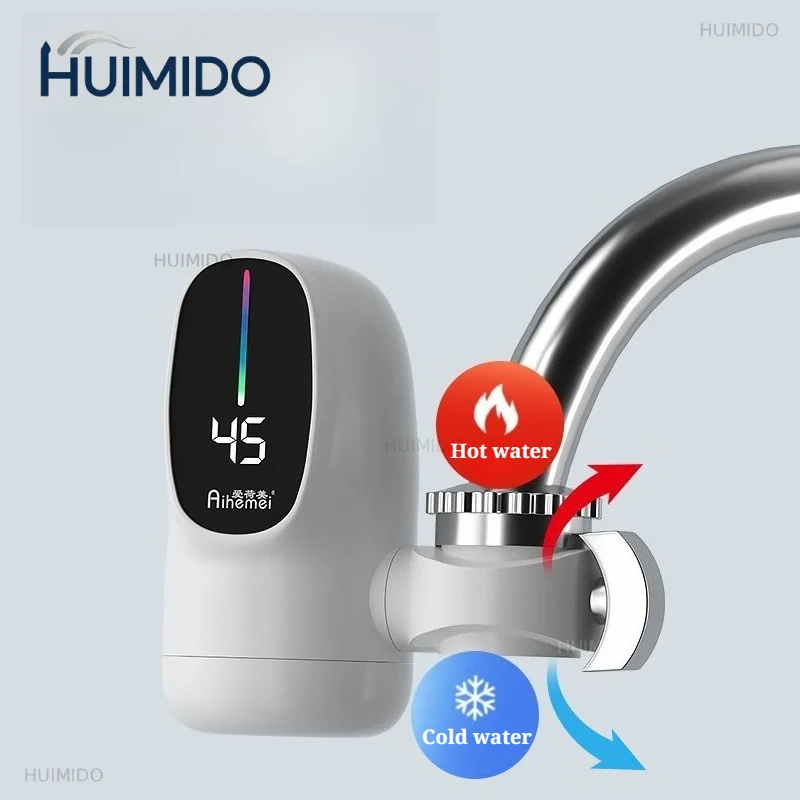 Installation Required Instant Hot Water Heater Faucet Kitchen Bathroom Quick Heating Temperature Display Convenient Faucets