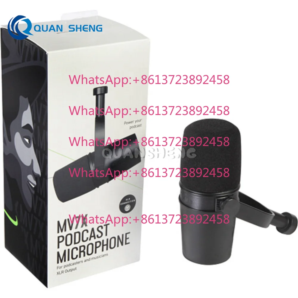 MV7X Professional Wired Dynamic Microphone Rugged Metal Construction XLR Output For Home Studio Broadcast