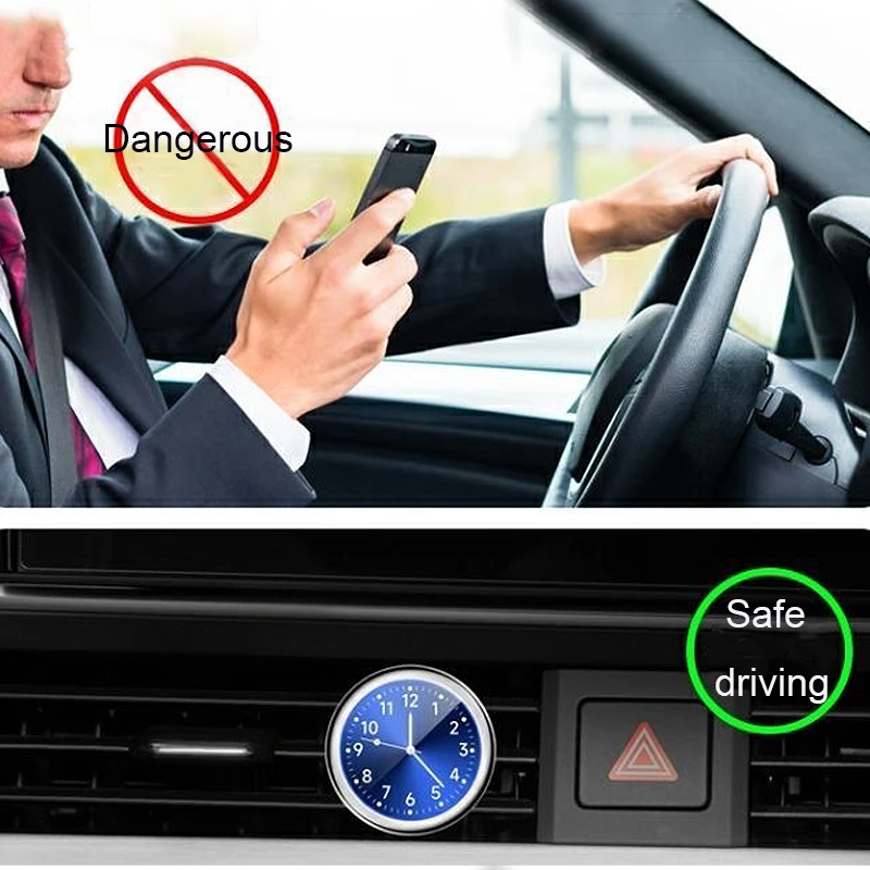 Luminous Car Clock Air Outlet Mini Quartz Clock With Clip Auto Ornament Internal Stick-On Waterproof Watch Car Accessories Gift