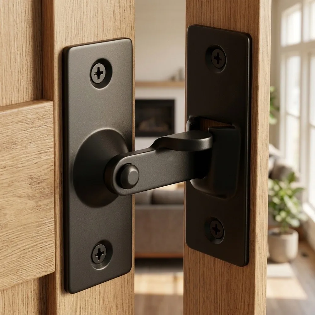 Compact Small Stainless Steel 90 Degree Door Latch Stable Positioning Catch Cabinet Sliding Door Window Fixed Hardware Fitting
