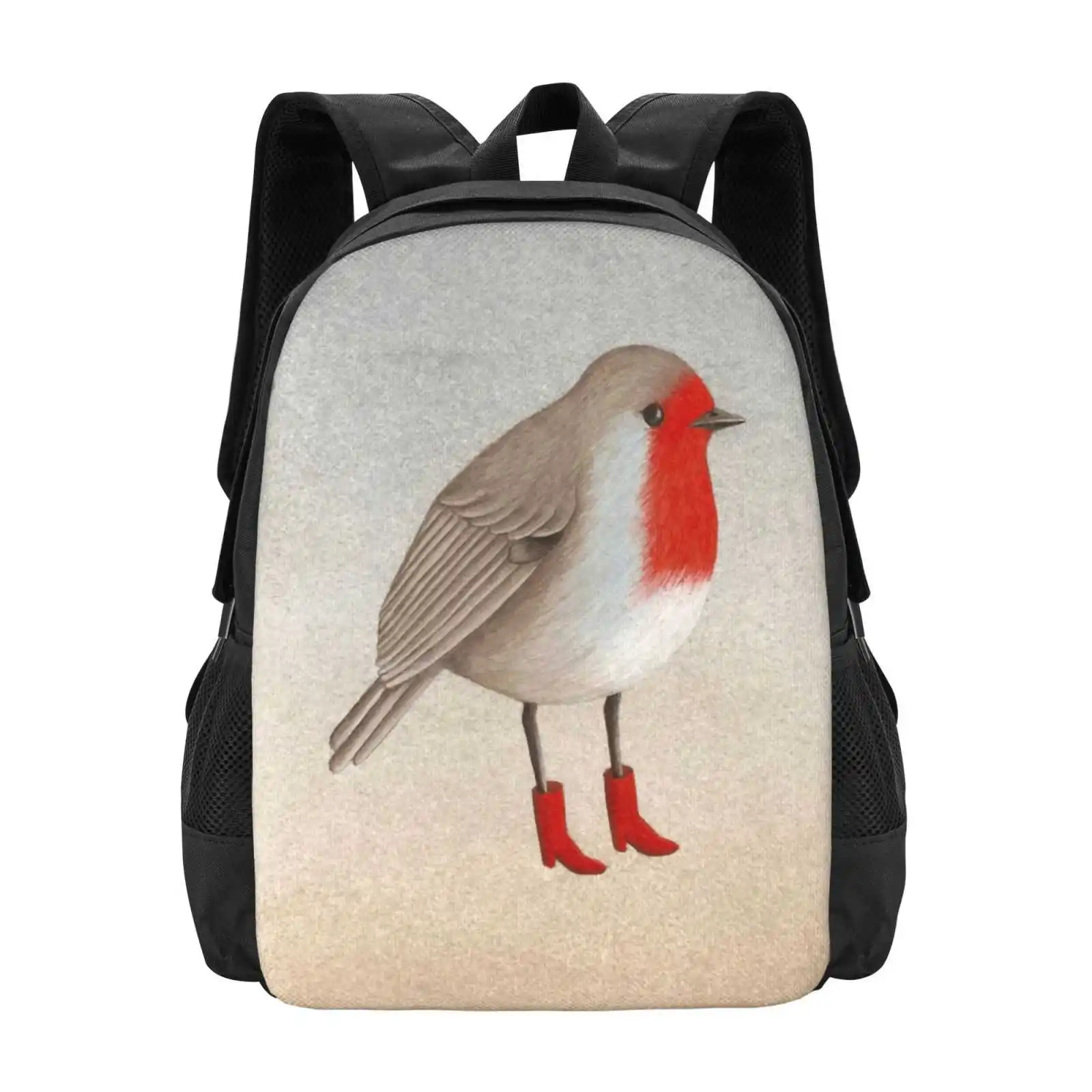 Robin Fashion Pattern Design Travel Laptop School zaino Bag Animal Bird Tempera Robin