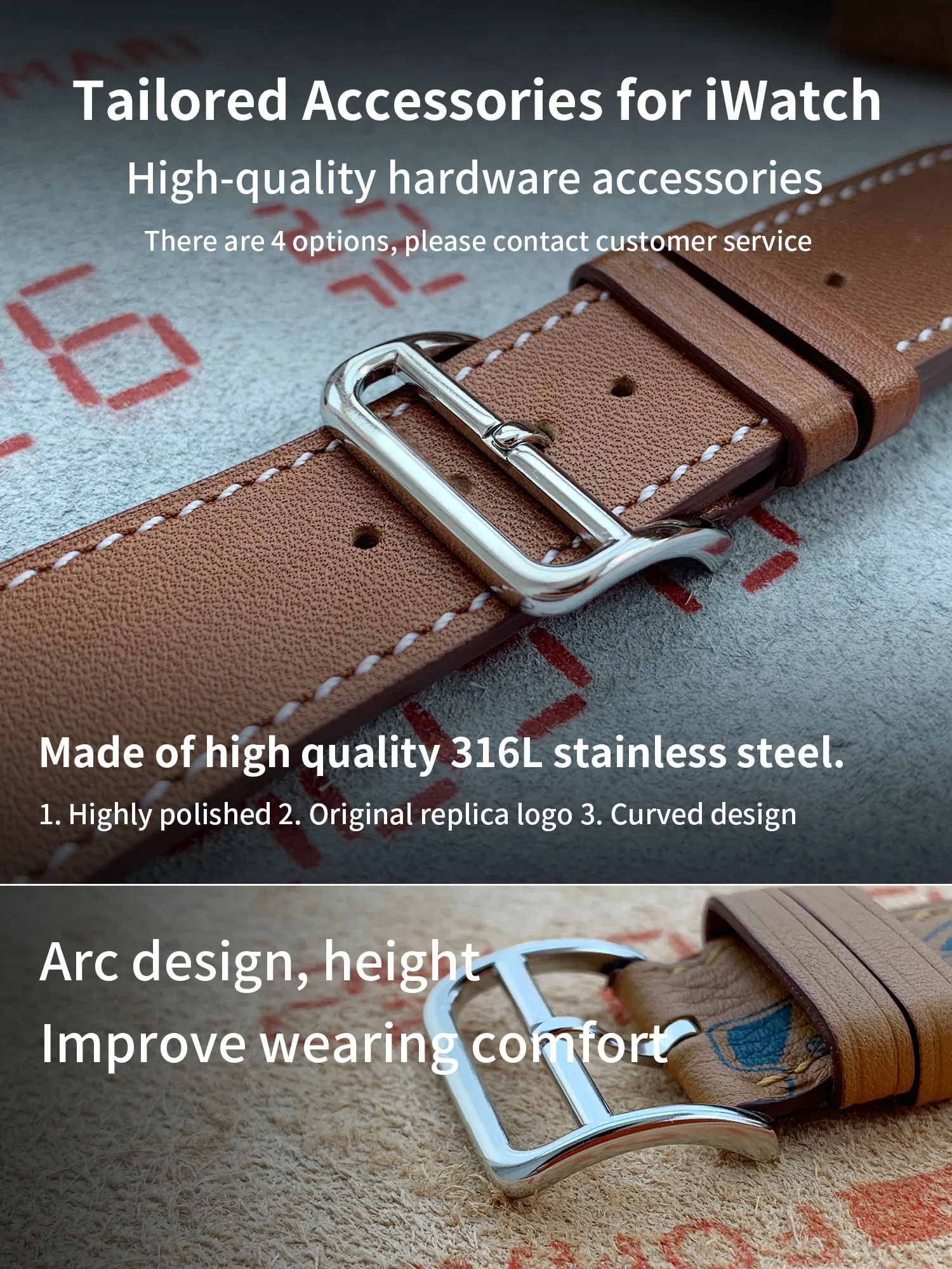 Kebitt High Quality Swift Barenia Leather Single Tour Iwatch Band For Apple Watch Ultra 8 7 6 Se 5 4 Strap 40 44 41MM 45MM 49MM