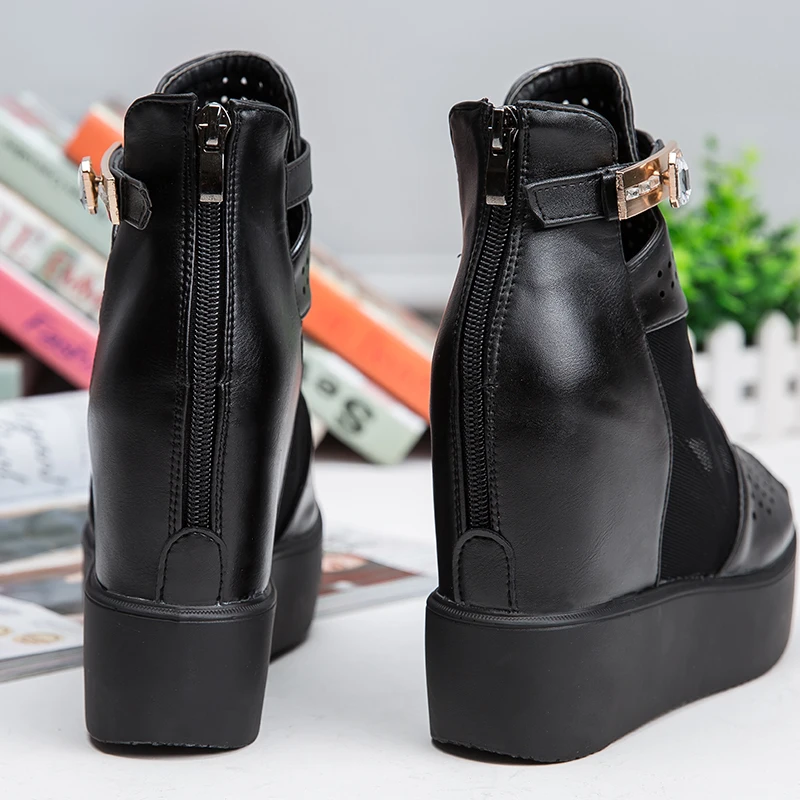 下駄ウェッジ高さの増加女性サンダル-2025-女性の女性の靴夏のマフィン靴ハイヒールオープントゥエスパドリーユ-platfo