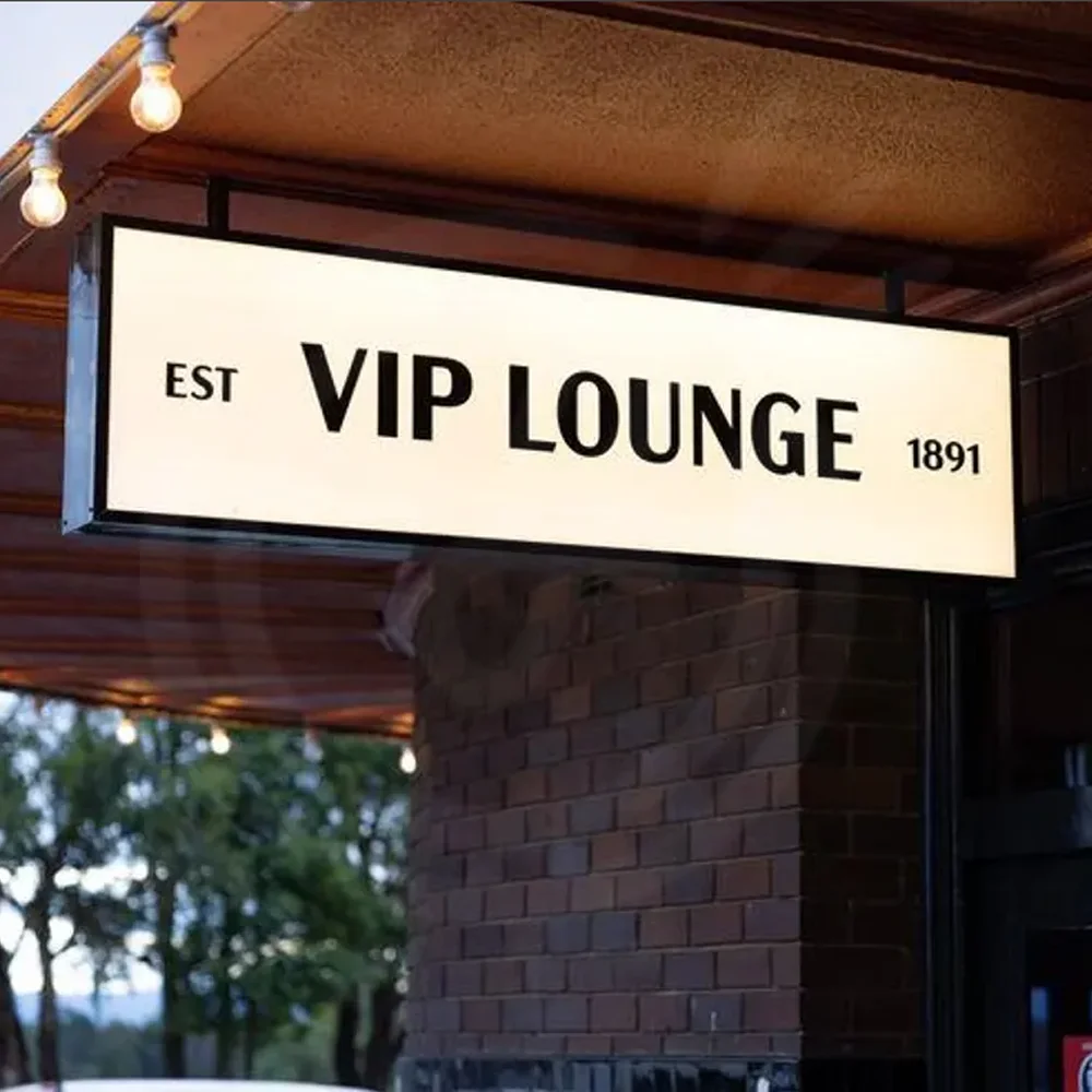 業務用屋外看板、カスタム天井取り付けサイン、アクリルLEDライトボックス、両面店舗ディスプレイ