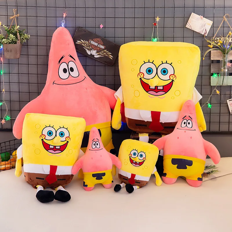 55cm SpongeBob Plush Toy Cute Cartoon Patrick Star Doll Ragdoll Birthday Gifts Plush Toys For Boys Kawaii Plush Anime Plushie