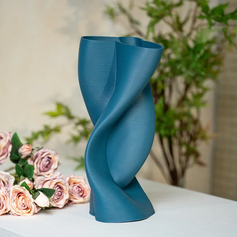 Three-dimensional Pleated Handicrafts Ceramic Vase Striped Flowerpot Flower Arrangement Accessories Home Decoration Ornaments