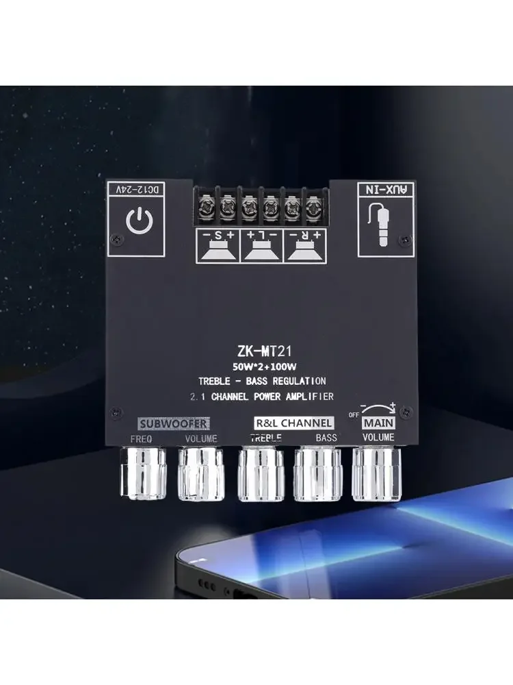Module d'amplificateur de puissance numérique pour subwoofer 2x50W+100W, amplificateur audio stéréo 2.1 canaux, amplificateur de basses pour haut-parleur de cinéma maison