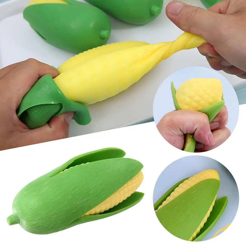 

Corn Squeeze Toy Soft TPR Elastic Simulation Peelable Toy Sensory Decompression Corn Relief Pinch Stress Toys Fidget Toy B4X8