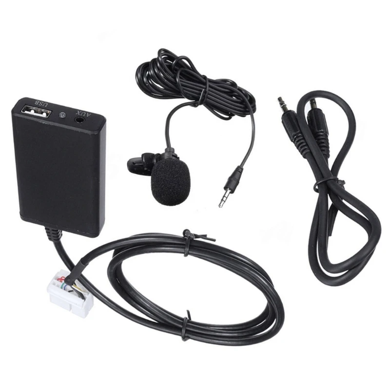 Fit for Radio Stereo Bluetooth-compatible AUX Cable Car Music Hands-Free AUX-IN Adapter