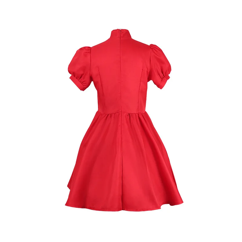 أزياء ذهبية هيم بونيو التأثيرية على الهاوية فستان أحمر شخصي ملابس الأطفال البالغين أزياء تنكرية لدور الهالوين