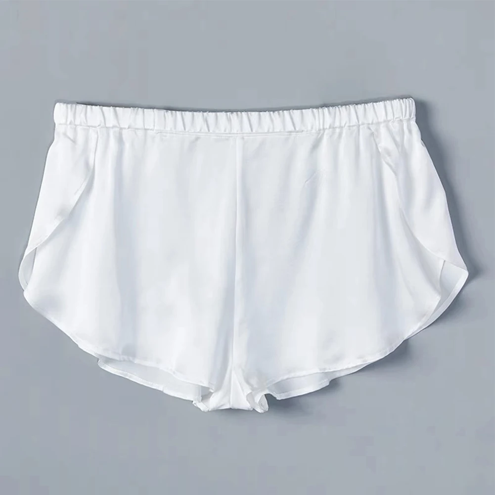 Casual Loose Mens Boxer Trunks Pajamas Shorts Side Split Breathable Boxers Shorts Home Wear Sleep Bottoms Underwear